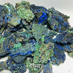 1000g 40pcs Quality Rough & Raw Azurite & Malachite Crystal Piece Mineral M760