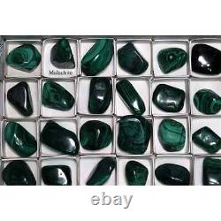 100% Genuine Natural Malachite 1-1.5 From Brazil, 96 Piece Flat