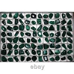 100% Genuine Natural Malachite 1-1.5 From Brazil, 96 Piece Flat