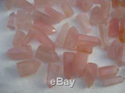100 Pieces Natural ROSE quartz Crystal Point healing