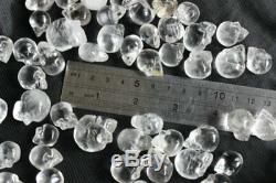 100 Pieces Tiny Natural Clear Quartz Crystal Skulls Carved by hand From China