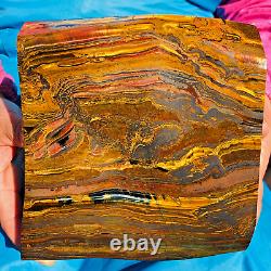 10.18LB Natural tiger's-eye slab quartz freeform crystal piece healing decor