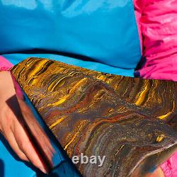 10.18LB Natural tiger's-eye slab quartz freeform crystal piece healing decor