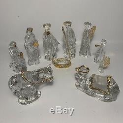 10 Piece Gorham Crystal Nativity Set Made In Germany