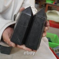 10 Pieces Natural Shungite Protect Radiation Crystal Point Tower Healing Russia