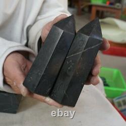 10 Pieces Natural Shungite Protect Radiation Crystal Point Tower Healing Russia