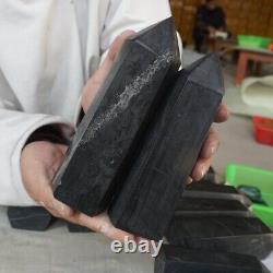 10 Pieces Natural Shungite Protect Radiation Crystal Point Tower Healing Russia