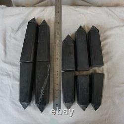 10 Pieces Natural Shungite Protect Radiation Crystal Point Tower Healing Russia