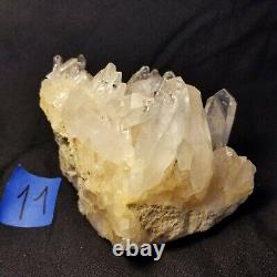 1105g Grams Natural Beautiful White QUARTZ Crystal Piece Points Specimen #11