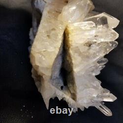 1105g Grams Natural Beautiful White QUARTZ Crystal Piece Points Specimen #11