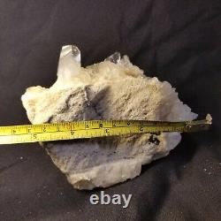 1105g Grams Natural Beautiful White QUARTZ Crystal Piece Points Specimen #11