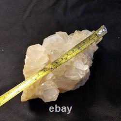 1105g Grams Natural Beautiful White QUARTZ Crystal Piece Points Specimen #11