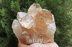 1176gm Orange Cathedral Crystal Pencil Quartz Golden Rutile Raw Mineral Specimen