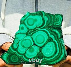 1188g Large Natural Malachite Green Circular Banded Crystal Piece Rare Specimen