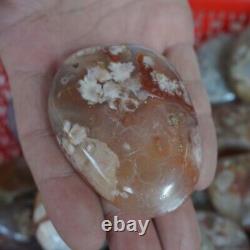 11LB Natural Phantom Ghost Carnelian Agate Crystal Tumbled Palm Stone Healing