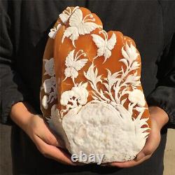 11.4kg Natural geode geode stone quartz hand carved Piece of butterfly crystal
