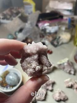 11 Piece Pink Raw Amethyst Crystal Mineral Specimen Wholesale LOT HOT