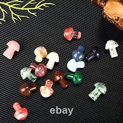 120 Pieces Crystal Mushroom Sculpture Decor Bulks Hand Making Mushroom Crystals