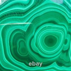 1238g Large Natural Malachite Green Circular Banded Crystal Piece Rare Specimen