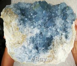 12.2lb Natural Celestite Geode Quartz Crystal Specimen Display Piece Healing