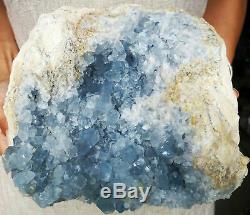 12.2lb Natural Celestite Geode Quartz Crystal Specimen Display Piece Healing