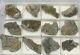 12 Piece High Grade Herkimer Druze Wholesale Flat, Medium Sized Specimens With S