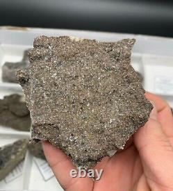 12 Piece High Grade Herkimer Druzy Wholesale Flat, Large Specimens Covered in Mi