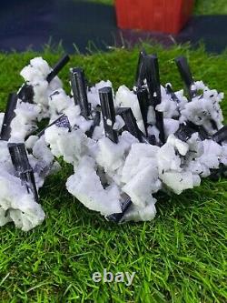 12-pcs New Natural Black Tourmaline Crystal specimen Mineral Statement piece