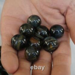 130 Pieces 1kg Natural Blue Tiger Eye Quartz Crystal Sphere Ball Healing 16-18mm
