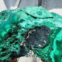 1310g Large Natural Malachite Green Circular Banded Crystal Piece Rare Specimen