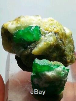 131 carat 2 pieces Perfectly Emerald Crystal Specimen from Swat mine Pakistan