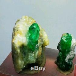 131 carat 2 pieces Perfectly Emerald Crystal Specimen from Swat mine Pakistan