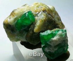 131 carat 2 pieces Perfectly Emerald Crystal Specimen from Swat mine Pakistan
