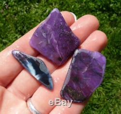 13.1g 3 piece lot Polished SUGILITE Slabs from Kalahari, South Africa 31810