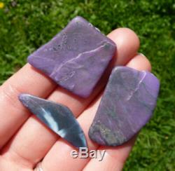 13.1g 3 piece lot Polished SUGILITE Slabs from Kalahari, South Africa 31810
