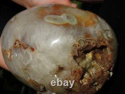 13.2 LB Natural Agate Geode Crystal Quartz Sphere Egg Ball Rare Piece