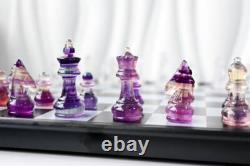 13'' Natural Chess Set Fluorite Chess Pieces Hand Carved Crystal decor gift 1pc