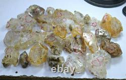 1450gm 30 pieces Window Quartz with Water Moving Bubble some have twin Bubble