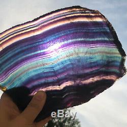 1453g Natural Rainbow Fluorite Crystal Quartz Piece Healing Specimen Stone