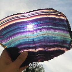 1453g Natural Rainbow Fluorite Crystal Quartz Piece Healing Specimen Stone