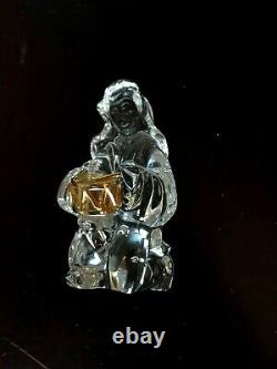 14 Piece Gorham Lead Crystal Nativity Set with Gold Coloured Accents