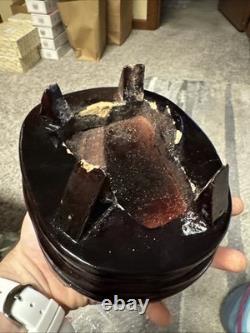 14lb Raw Blue Calcite Crystal Healing Statement Piece Chakra Specimen + Stand