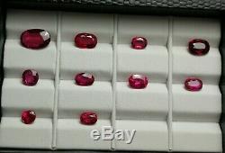 15.30 Carat Top Quality Ruby cut 10 Pieces From Africa