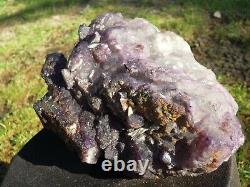 15.4 LB Large Stepped Purple Fluorite Mineral Specimen Stunning Piece