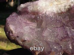 15.4 LB Large Stepped Purple Fluorite Mineral Specimen Stunning Piece