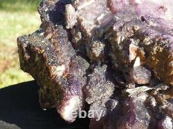 15.4 LB Large Stepped Purple Fluorite Mineral Specimen Stunning Piece