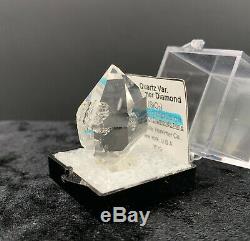 15.79 g Enhydro Herkimer Diamond Gem, Incredible Water-Clear Piece with Moving Gas