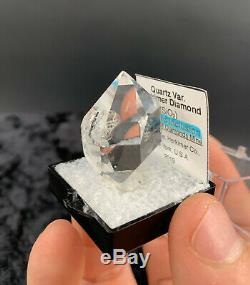 15.79 g Enhydro Herkimer Diamond Gem, Incredible Water-Clear Piece with Moving Gas