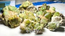 15 pieces Natural Green Peridot Crystals specimen Lot from Pakistan