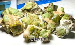 15 pieces Natural Green Peridot Crystals specimen Lot from Pakistan